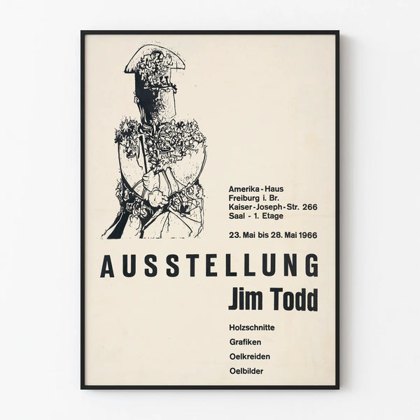Vintage Jim Todd Exhibition Poster 1966