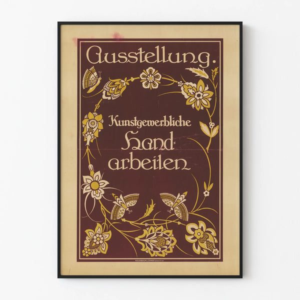 Vintage poster for craft and manual work exhibition