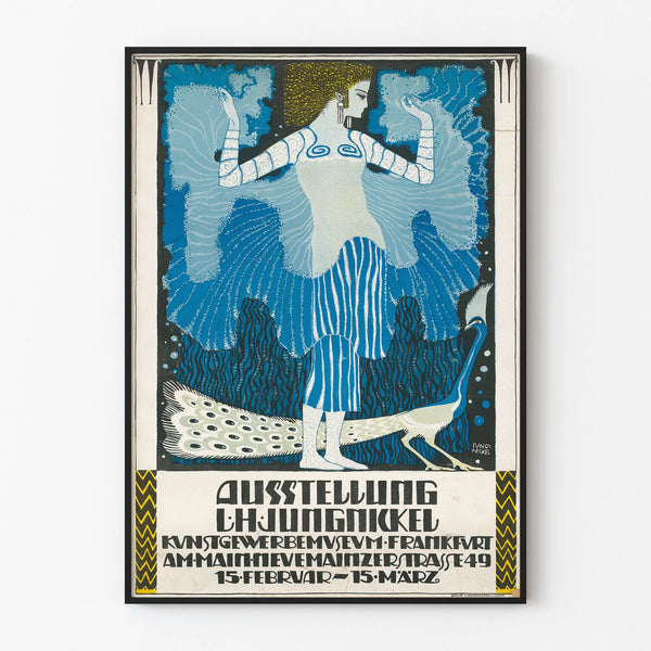 Vintage artistic poster for exhibition L.H. Jungnickel