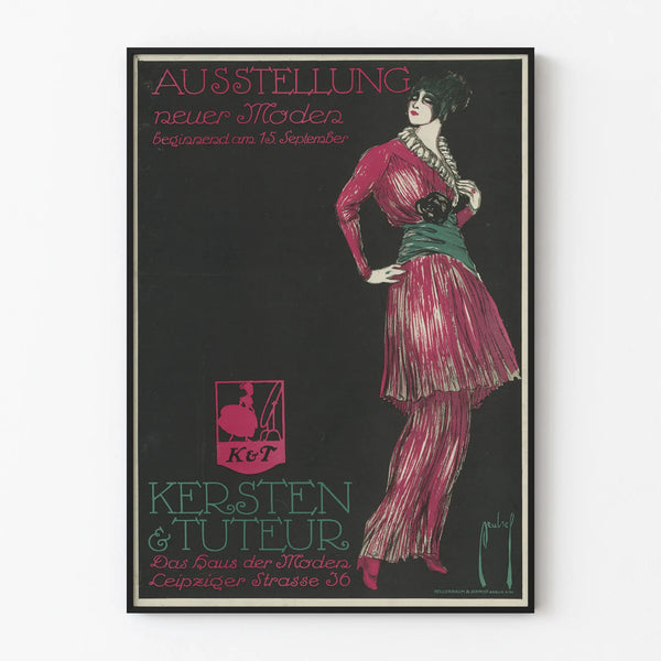 Vintage poster Kersten & Tuteur - Exhibition of new fashions