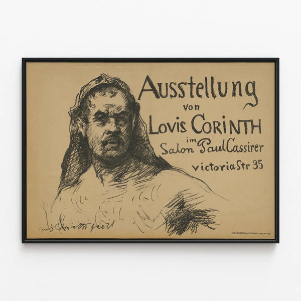 Lovis Corinth Exhibition Poster - Vintage Wall Decoration — framed artwork on a wall