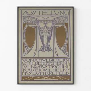 Vintage poster of an exhibition of school illustrations and picture books 1901