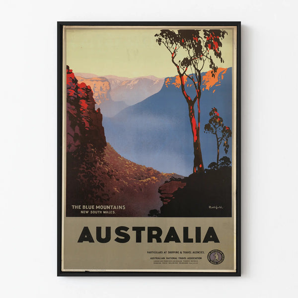 Vintage poster of the Blue Mountains in Australia - Artistic wall decoration