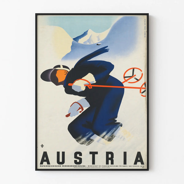 Vintage Austrian ski poster