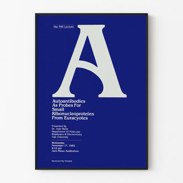 Minimalist Blue Reading Poster NIH