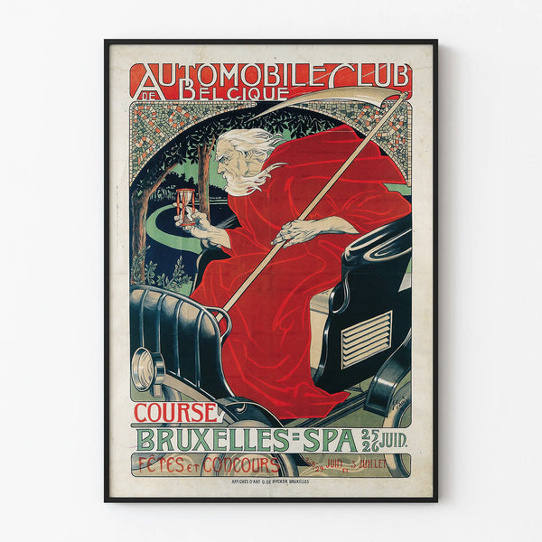 Belgian Automobile Club Poster Brussels-Spa Race