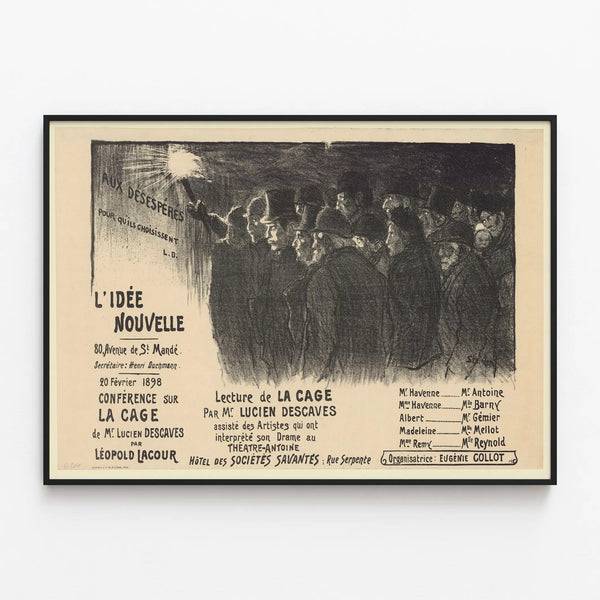 Vintage Poster "For the Desperate So They May Choose" - Wall Decoration — framed artwork on a wall