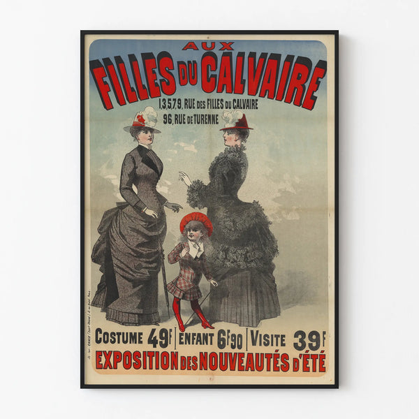 Vintage Poster Aux Filles du Calvaire - Women's and Children's Fashion 19th Century