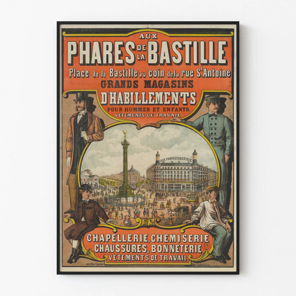 Vintage poster The Bastille Lighthouse - Parisian wall decoration