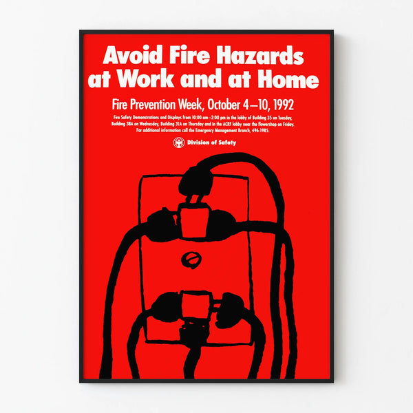Fire Safety Poster: Prevent Risks at Work and at Home