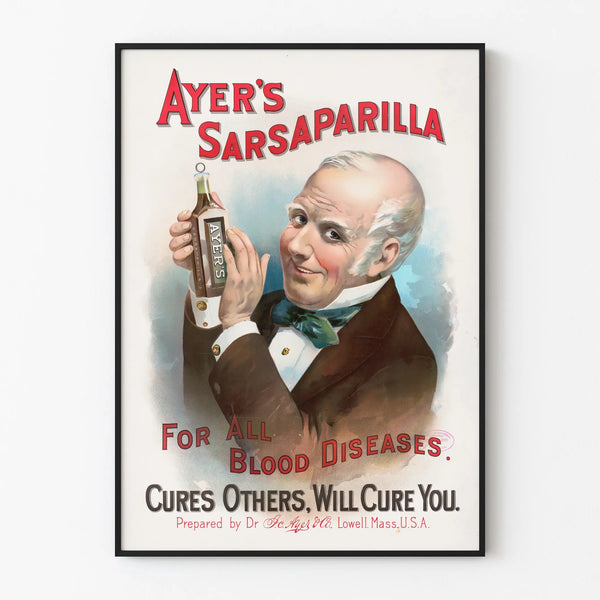 Vintage Poster Ayer's Sarsaparilla Retro Wall Decoration