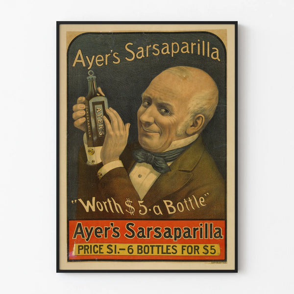 Vintage Poster Ayer's Sarsaparilla Retro Wall Decoration