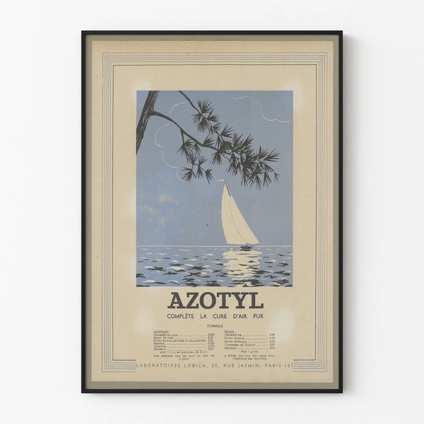 Vintage Poster Azotyl Air Purification Treatment Wall Decoration
