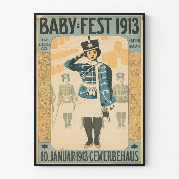 Vintage wall decoration poster Baby Fest 1913 by Max Ullmann
