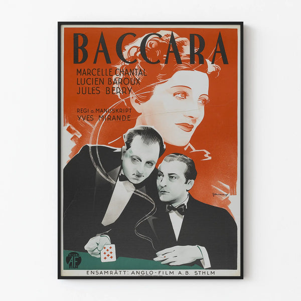 Vintage Baccara poster for retro cinema wall decoration