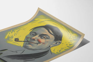 Vintage Poster of Bach Smoking Pipe