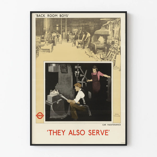 Vintage Artisanal Poster « Back Room Boys » Car Maintenance