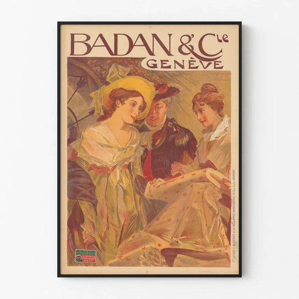 Vintage poster Badan & Cie Geneva Elegant Wall Decoration