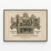 Vintage poster of the brewery and beer hall by Gebrüder Korte in Magdeburg — framed artwork on a wall