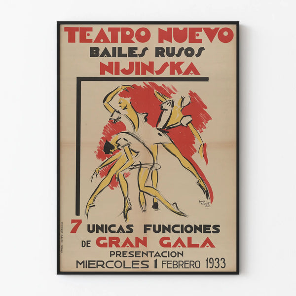 Poster Theatre Nuevo Ballets Russes Nijinska 1933