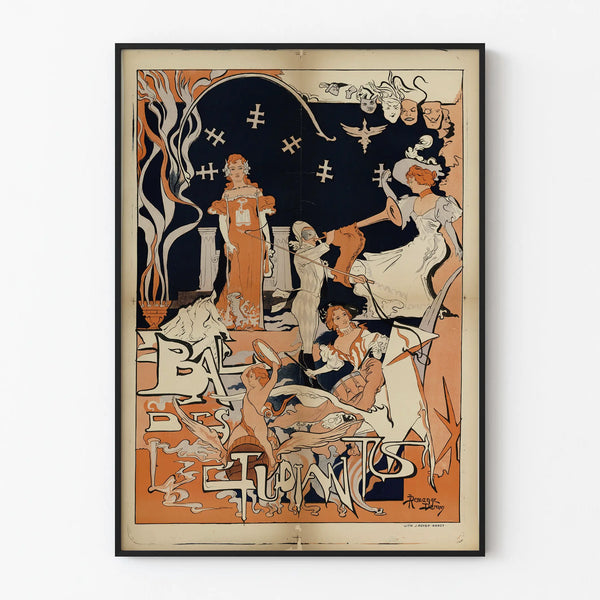 Vintage Poster of the Student Ball Wall Decoration