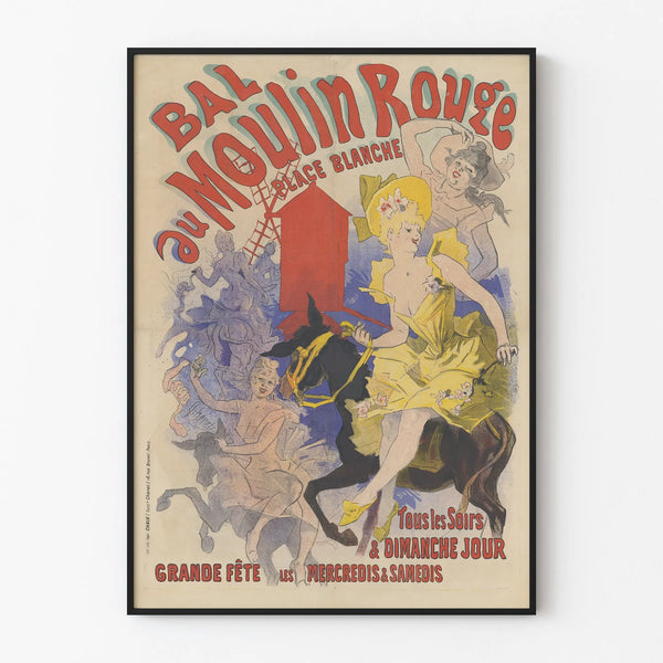 Vintage Poster of the Moulin Rouge Ball - Parisian Wall Decoration