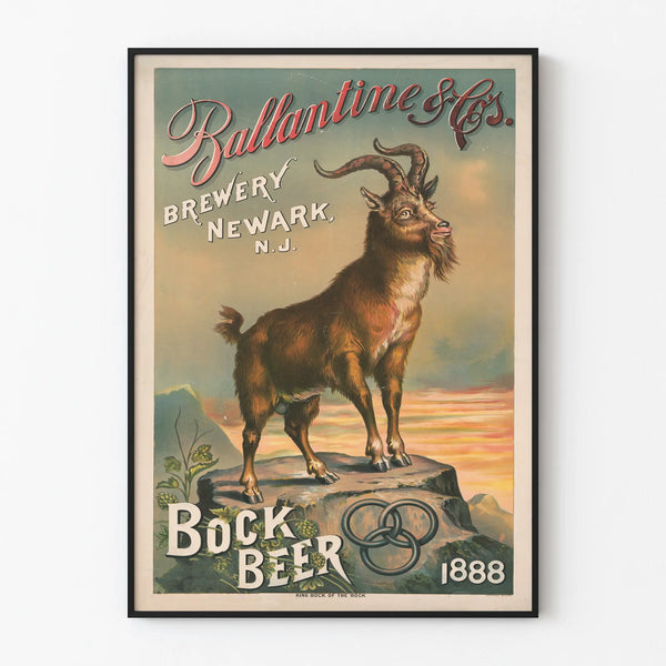 Vintage Poster Ballantine & Co. Bock Beer 1888