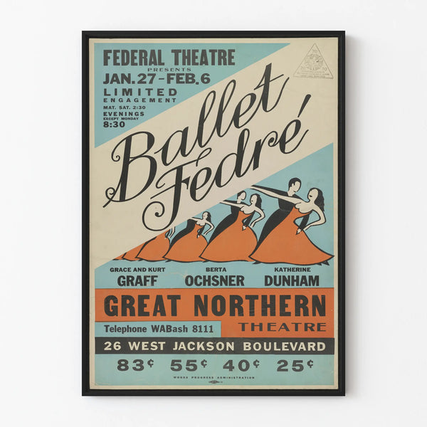 Vintage Ballet Federal Poster - Classic Theater Wall Decoration