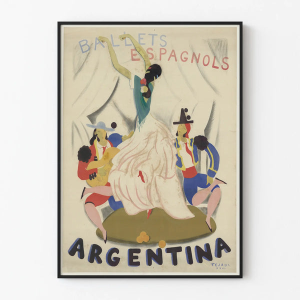 Poster of Spanish Ballets Argentina - Elegant Vintage Wall Decoration