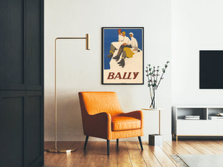 Vintage Bally poster – Three elegant figures in sturdy boots