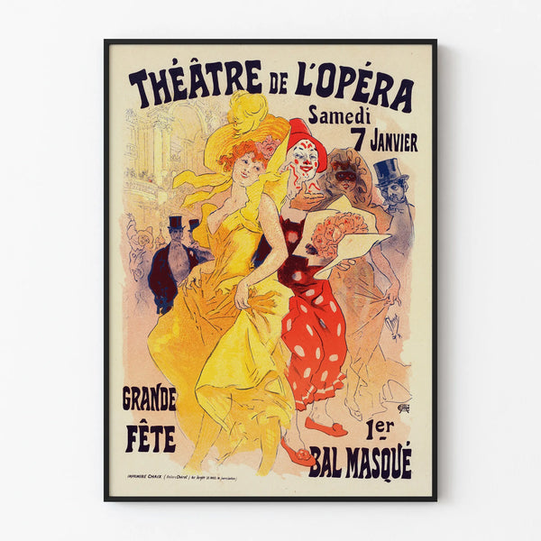 Vintage Poster of the Opera House Theater - Masquerade Ball 1899