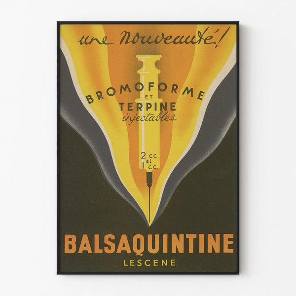 Vintage Decorative Poster Balsaquintine Medical Injection