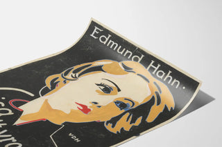 Vintage artistic poster of a woman portrait - Lisa becomes woman
