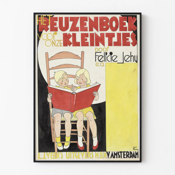 Vintage Poster Le Reuzenboek for Children - Retro Wall Decoration