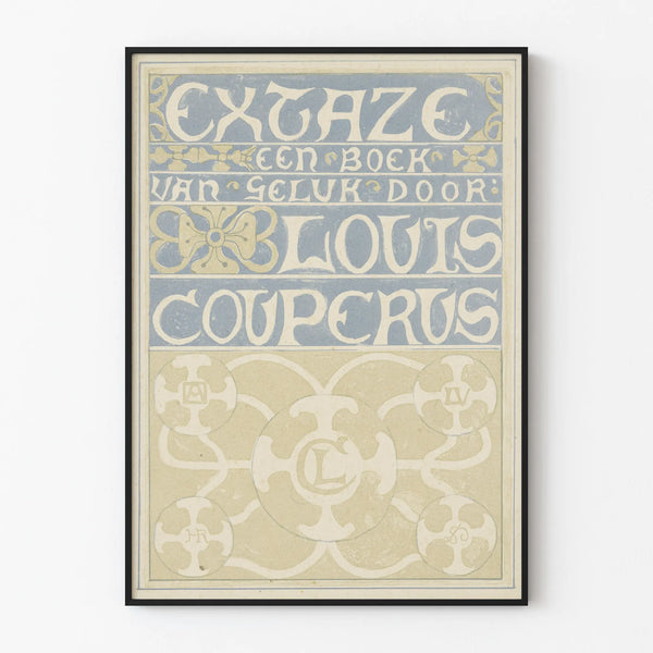 Vintage poster wall decoration book Extaze Louis Couperus