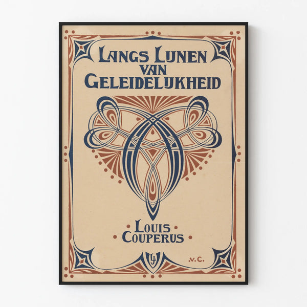 Vintage decorative poster Langs Lijnen van Geleidelijkheid Louis Couperus