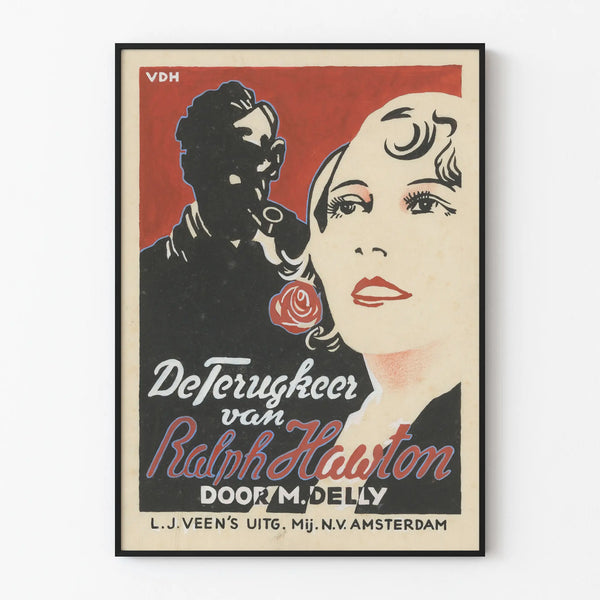 Vintage poster The Return of Ralph Hawton - Art Deco style