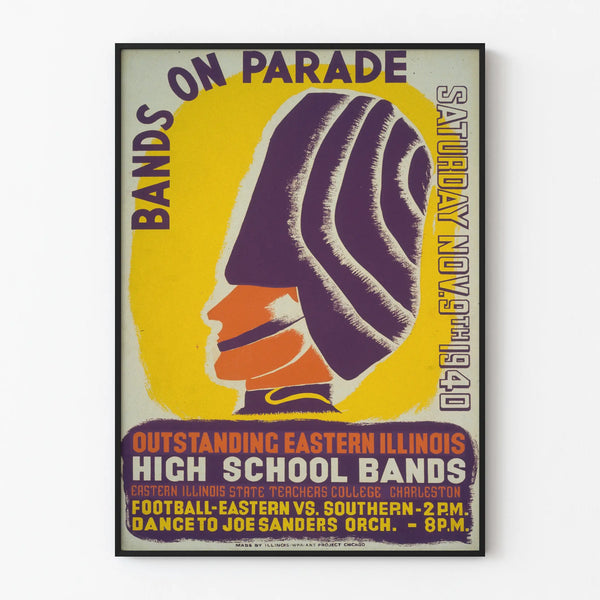 Vintage decorative wall poster Bands on Parade vintage