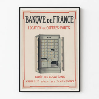 Vintage Poster of the Bank of France Safe Deposit Box Rental