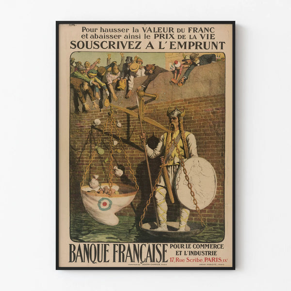 French Bank for Commerce and Industry - Vintage Wall Decoration Poster