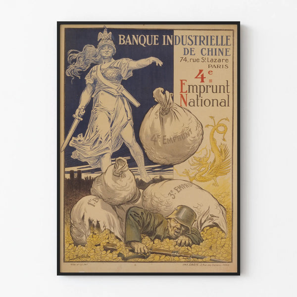 Vintage poster of the Industrial Bank of China 4th National Loan