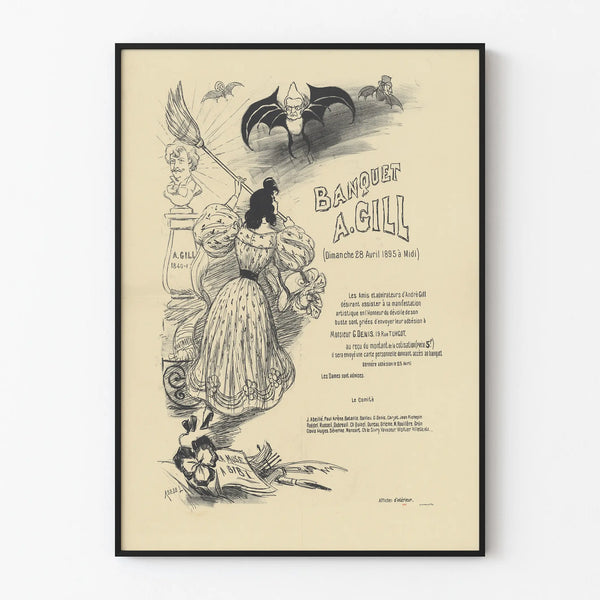 Vintage Wall Decoration Poster Banquet A. Gill