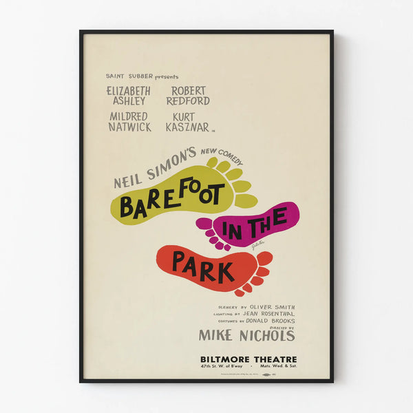 Vintage Poster for Barefoot in the Park at the Biltmore Theatre