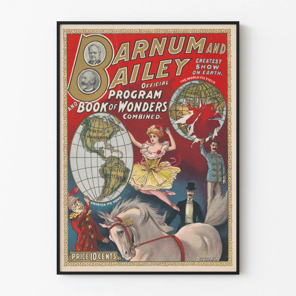 Vintage Barnum and Bailey Poster - Official Program and Book of Wonders
