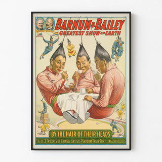Vintage Barnum & Bailey Poster Greatest Show on Earth - Chinese Aerial Artists