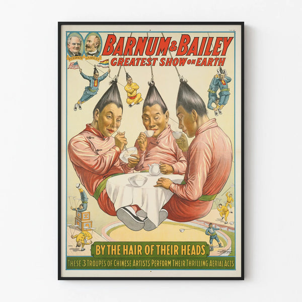 Vintage Barnum & Bailey Poster Greatest Show on Earth - Chinese Aerial Artists