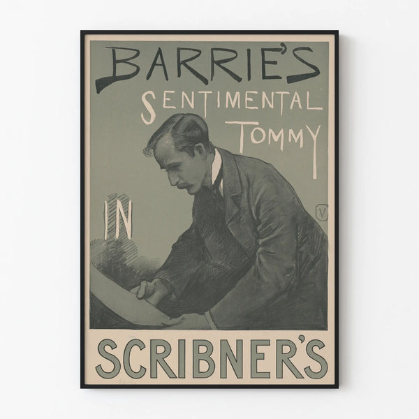 Vintage poster of Barrie's Sentimental Tommy for Scribner's