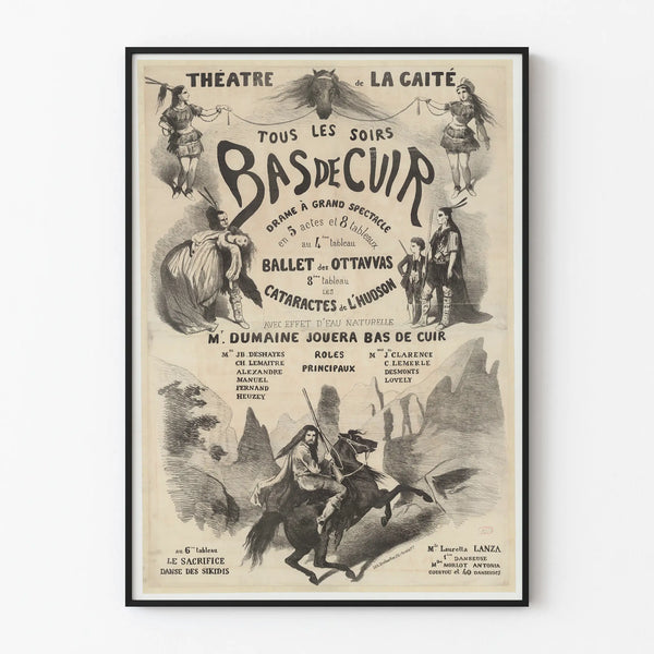 Vintage poster of Leather Pants, a grand spectacle drama