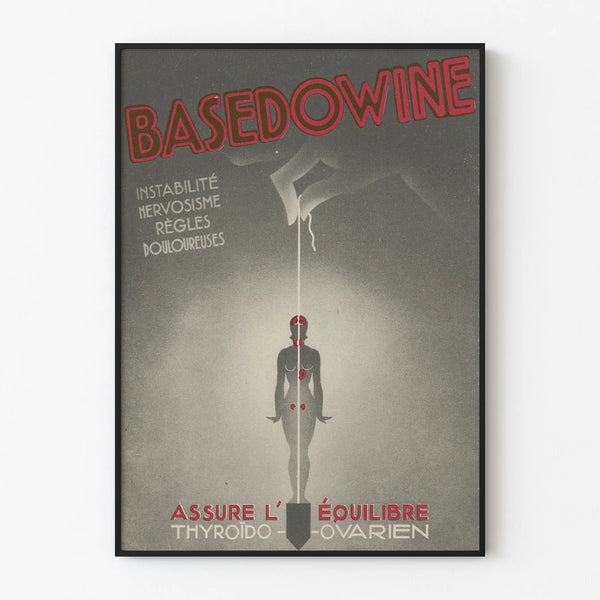 Vintage Basedowine Poster – Retro Medical Wall Decoration
