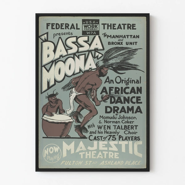 Vintage Theater Poster - Bassa Moona